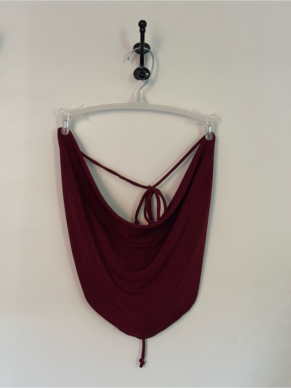 Garage Burgundy Cowl Halter Camisole